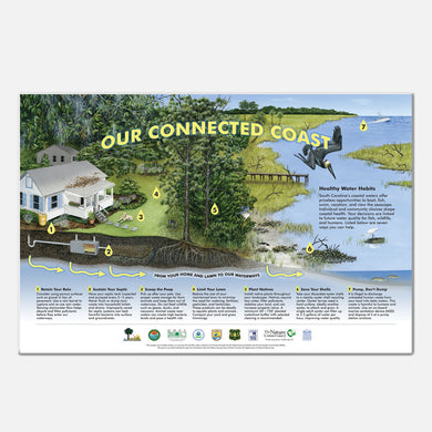 This beautifully illustrated educational display describes septic flow and water conservation.