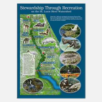 This beautifully illustrated educational display describes the St. Lucie Watershed.