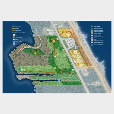 Barrier Island Center Trail Map Sign