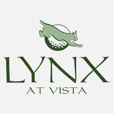 Lynx at Vista is a golf course in Vero Beach, Florida. The logo is a stylized lynx in front of a golf ball.