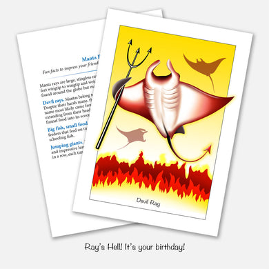 Devil Ray (Ray's Hell!) Birthday Card