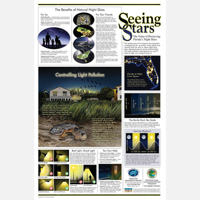 This beautiful poster provides information on the value of preserving Florida's night skies and controlling light pollution.