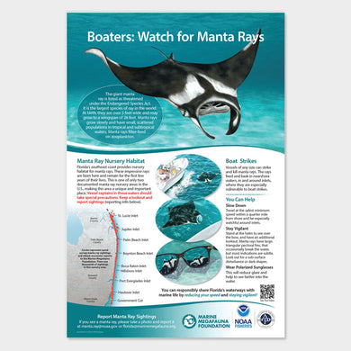 Boaters: Watch for Manta Rays Sign