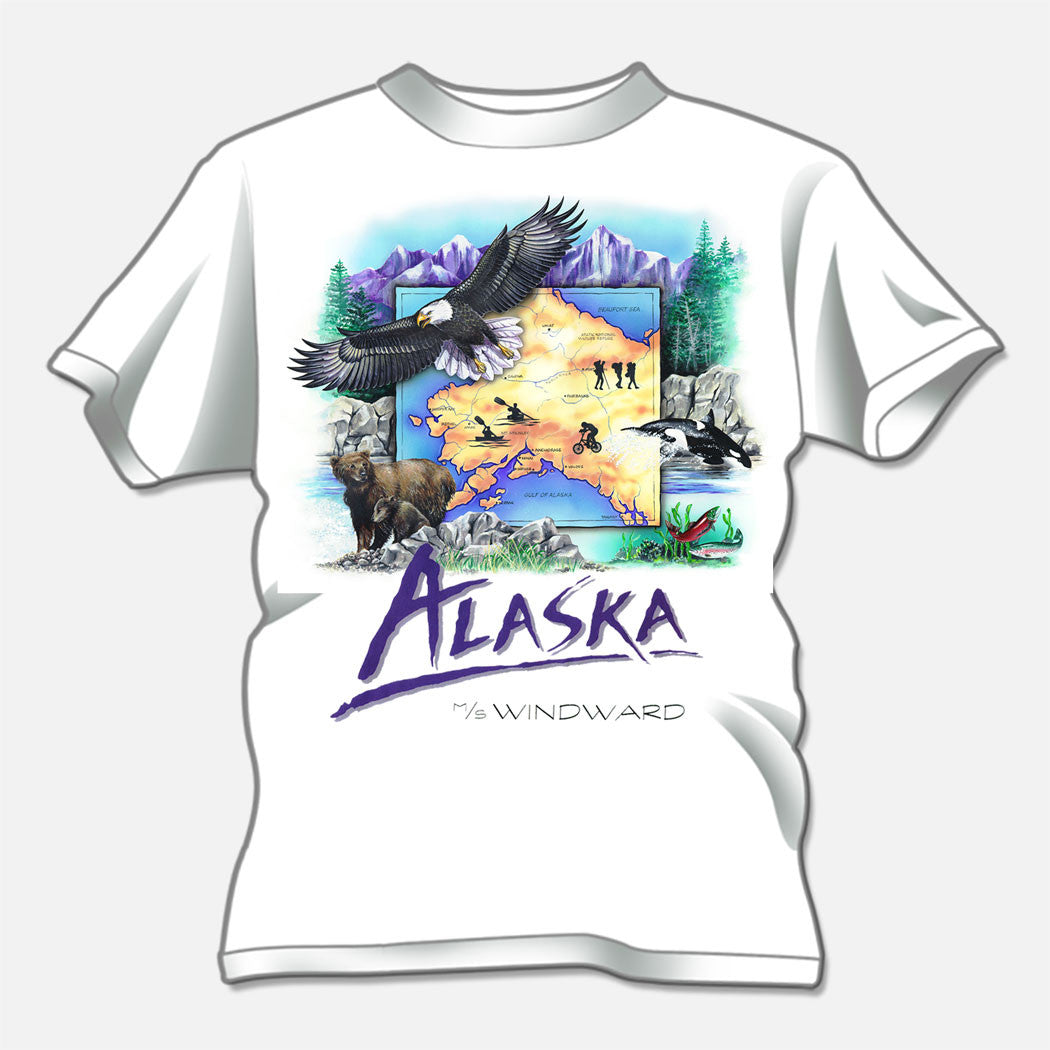 Alaska design created for Norwegian Cruise Lines. The design is of several Alaskan animal species.