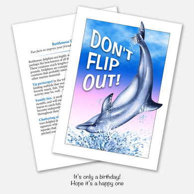 Dolphin Flip Out Birthday Card