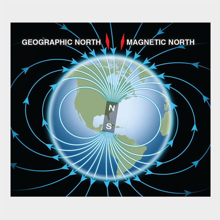 This is a detailed graphic of Earth's magnetic field.