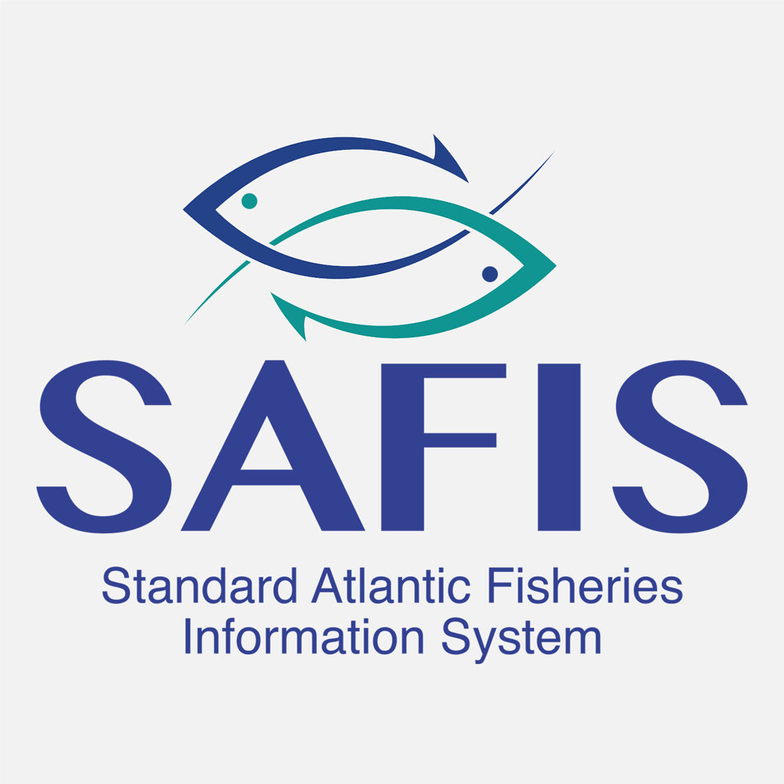 Standard Atlantic Fisheries Information System (SAFIS) allows fishermen to meet the increasing need for real-time commercial landings data. The logo is a graphical depiction of fish hooks.